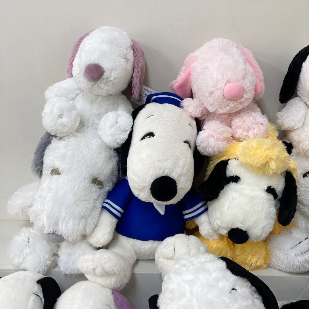 RK627)PEANUTS スヌーピー ぬいぐるみ 大量セット まとめ売り 現状品 マスコット レトロ SNOOPY ウッドストック オラフ ベル ファーロン_画像2