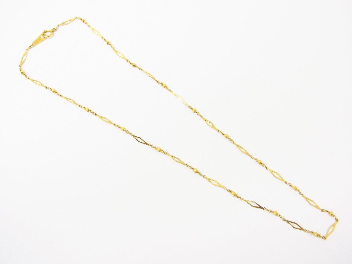 K18 金 ゴールド ネックレス 約40cm 約3.2g ▼AC24319