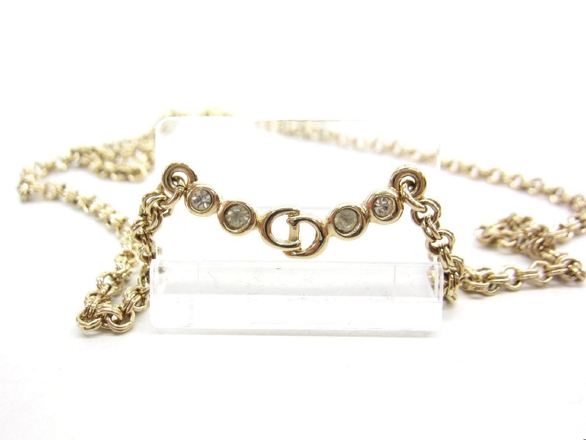 定番の中古商品 DIOR ディオール ヴィンテージ ラインストーン