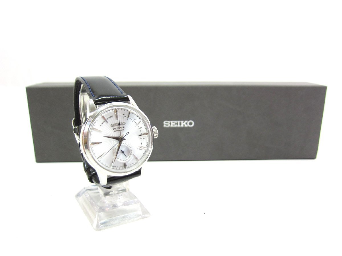 SEIKO セイコー PRESAGE プレサージュ ステンレススチール レザーベルト 自動巻き 腕時計 ∠UA10375