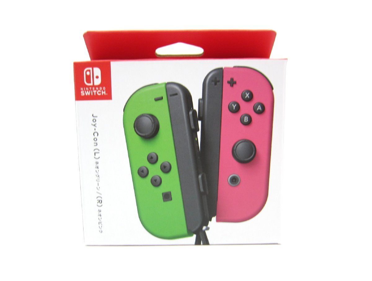 未使用 任天堂 Nintendo Switch スイッチ Joy-Con(L) ネオングリーン/(R) ネオンピンク ジョイコン ∠UR413_画像1