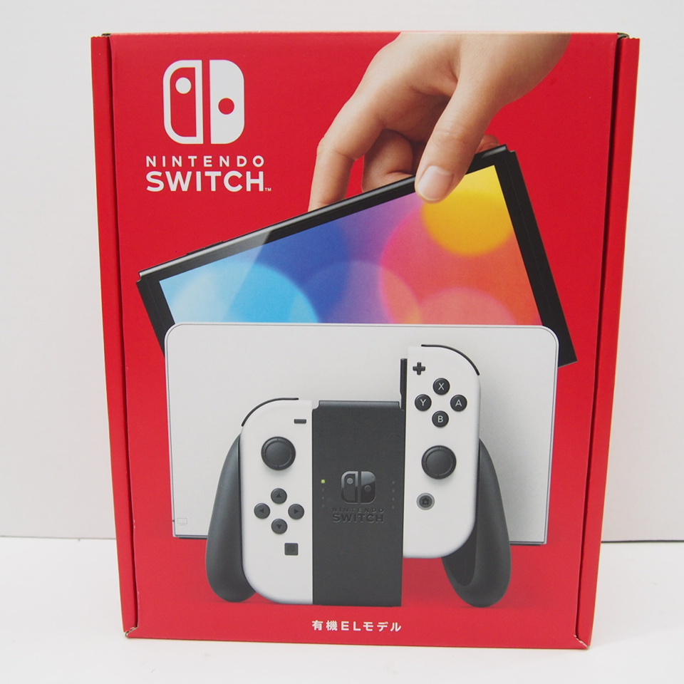 未使用品 Nintendo Switch 有機ELモデル Joy-Con(L)/(R) ホワイト ゲーム機 ∴WE1004