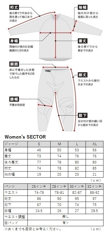 ガールズ用 M/28インチ MXウエア 上下セット THOR24 SECTOR SPLIT スターライト/ブラック 女性用 モトクロス 正規輸入品 WESTWOODMX_画像3