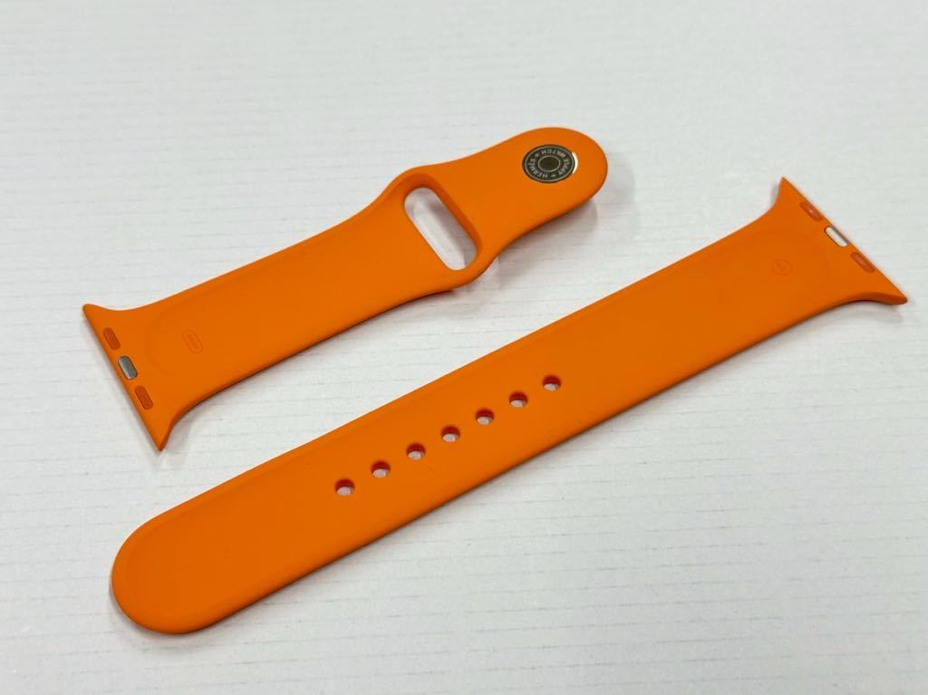 美Apple watch HERMES 45mm対応 スポーツバンドラバー-