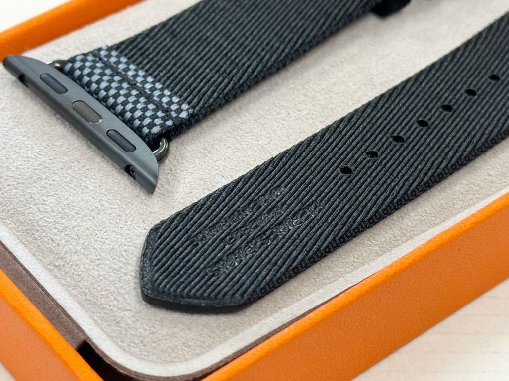 即決 未使用 Apple watch HERMES エルメス トワルH デニム 黒 即決 未使用 Apple watch HERMES エルメス トワルH デニム 黒