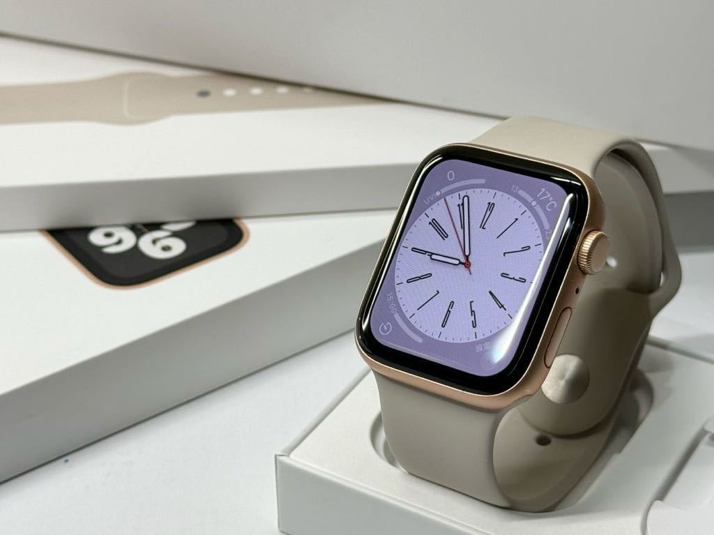 ☆即決 初めての方にもオススメ Apple Watch SE 44mm ゴールドアルミニウム アップルウォッチ GPSモデル 215_画像1