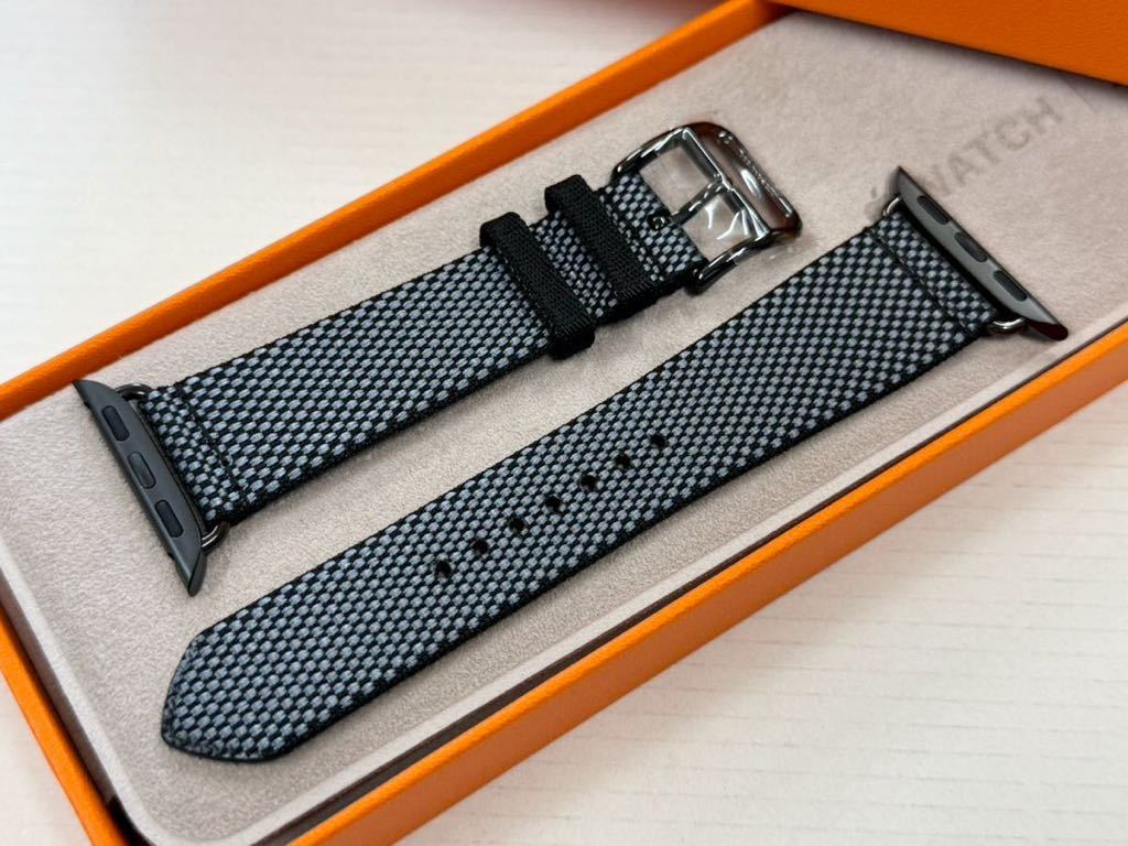 即決 未使用 Apple watch HERMES エルメス トワルH デニム 黒 即決 未使用 Apple watch HERMES エルメス トワルH デニム 黒