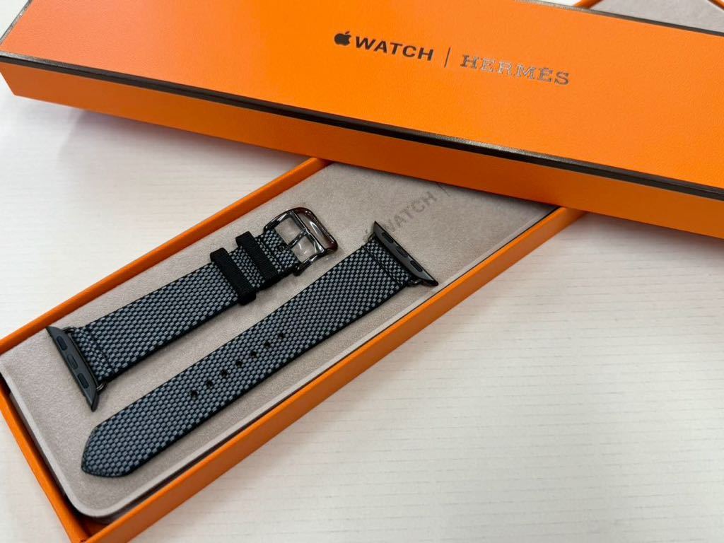 即決 未使用 Apple watch HERMES エルメス トワルH デニム 黒 即決 未使用 Apple watch HERMES エルメス トワルH デニム 黒