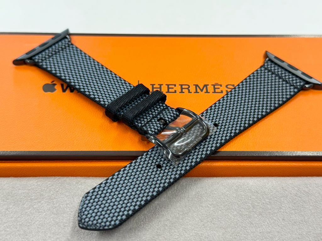 即決 未使用 Apple watch HERMES エルメス トワルH デニム 黒 即決 未使用 Apple watch HERMES エルメス トワルH デニム 黒