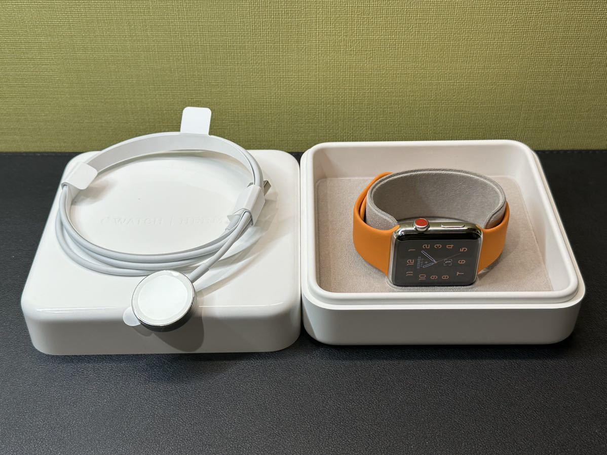 即決 美品 バッテリー100% Apple watch HERMES Series3 42mm アップル