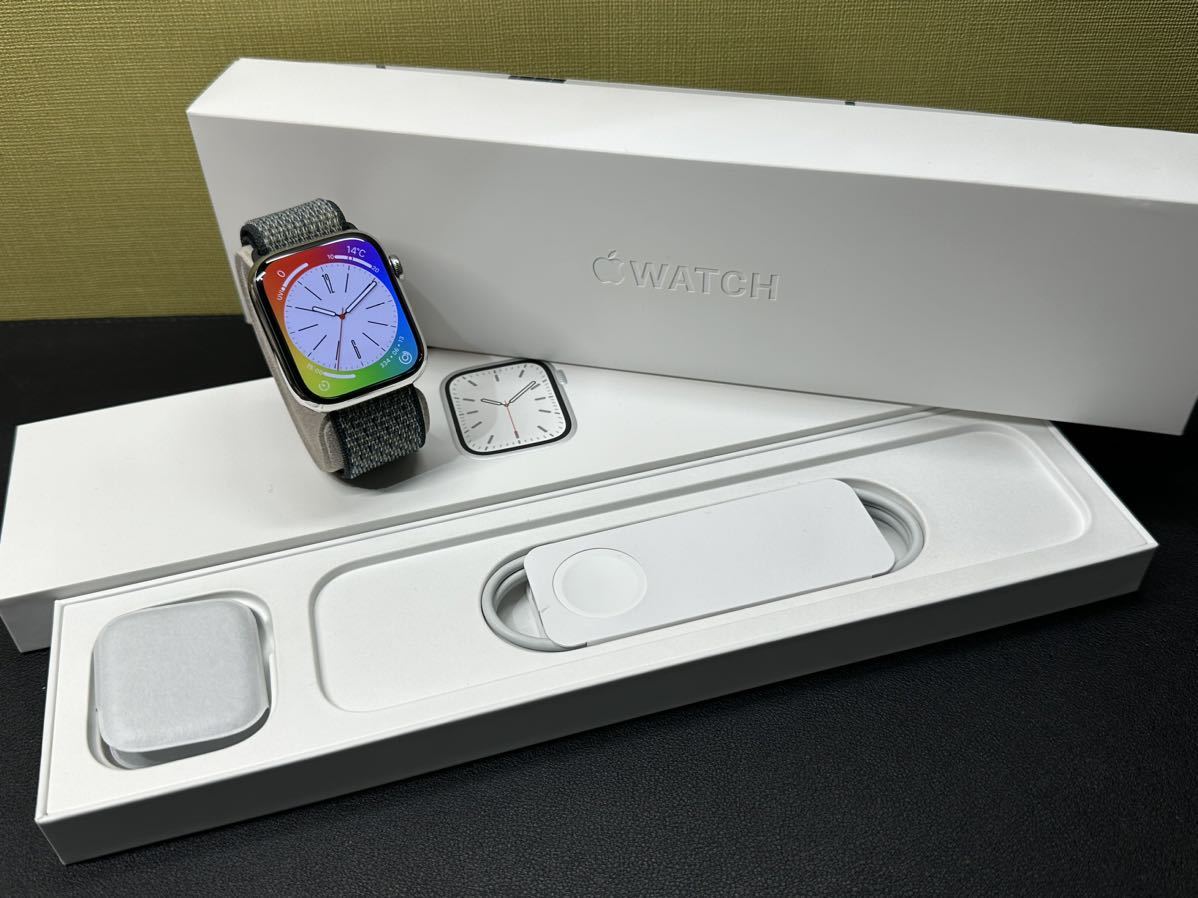 ☆即決 Apple Watch series7 45mm シルバーステンレス アップルウォッチ GPS+Cellularモデル シリーズ7 055_画像2