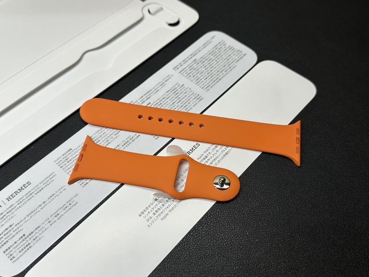 即決未使用 Apple Watch HERMES 限定 オレンジ スポーツバンド 45mm