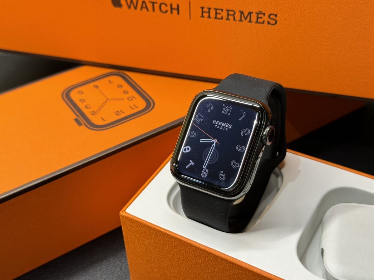 ☆即決 美品 ケア+ Apple Watch series6 HERMES 40mm アップルウォッチ 黒 エルメス GPS+Cellular  ステンレス シリーズ6 139