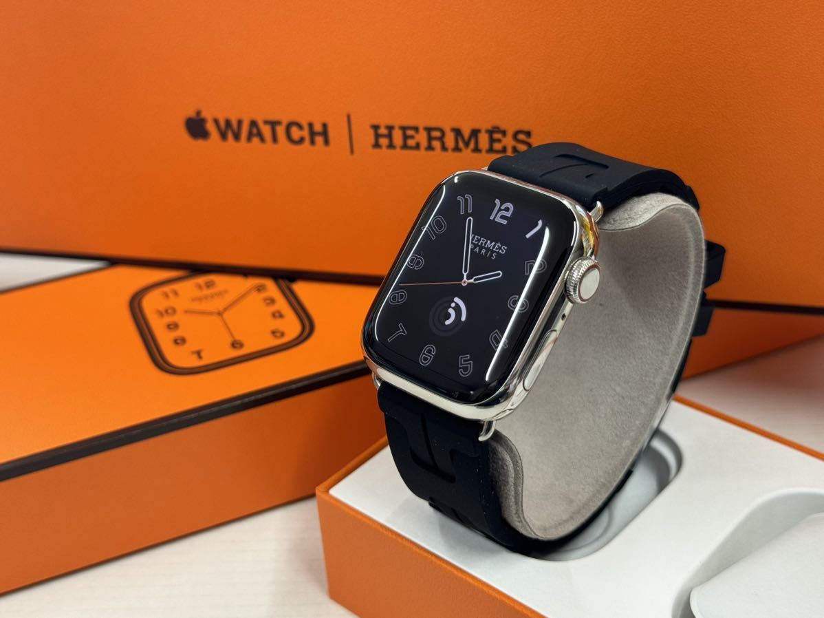 ★即決 美品 バッテリー98% Apple Watch series8 HERMES 41mm アップルウォッチ エルメス GPS+Cellular  シルバーステンレス シリーズ8 187