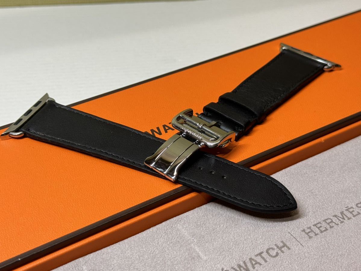 ☆即決 Apple Watch HERMES 45mm 44mm 黒 ディプロイアントバックル