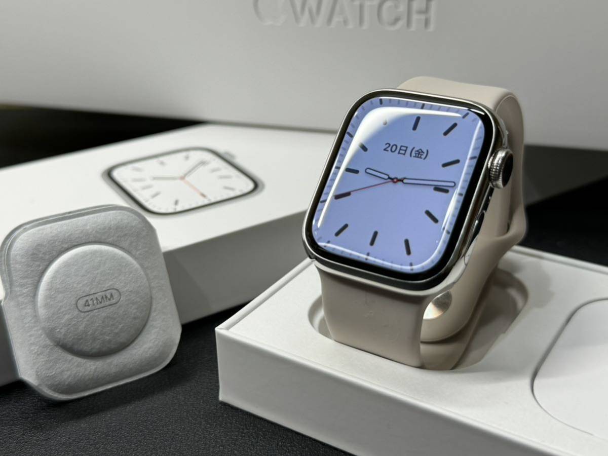 即決 美品 オススメ Apple Watch series7 41mm シルバーステンレス