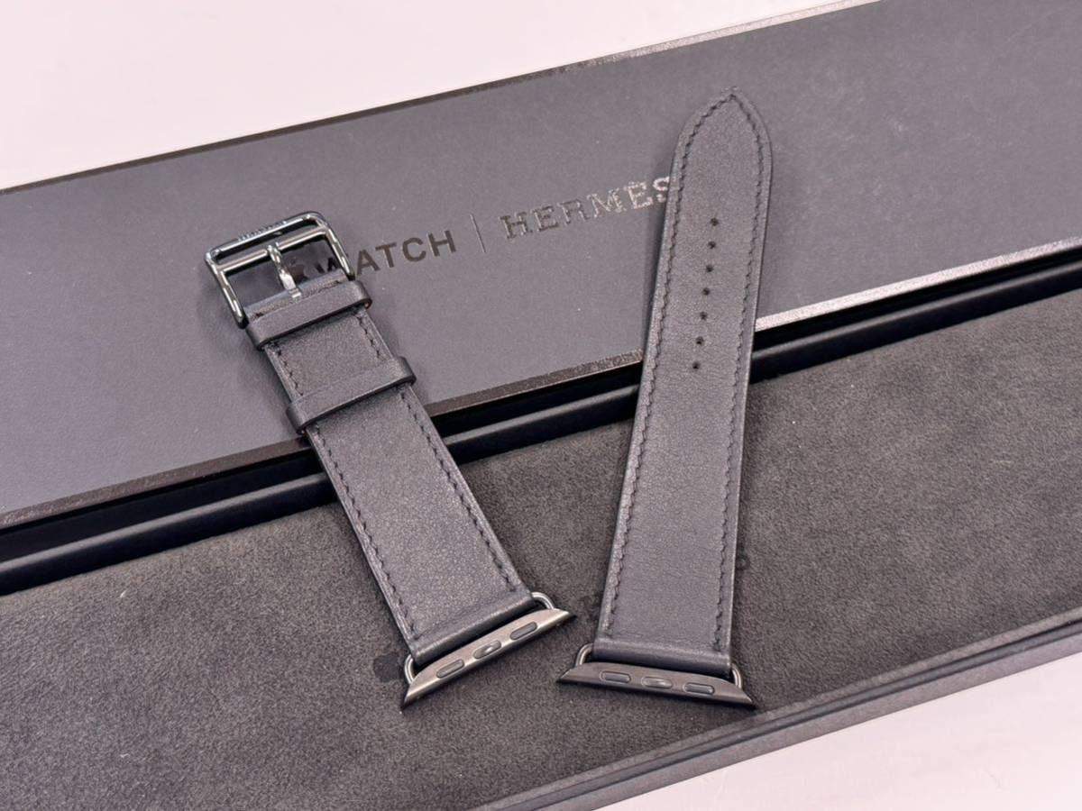 即決 美品 Apple Watch Hermes 45mm 44mm ブラック 黒 シンプル