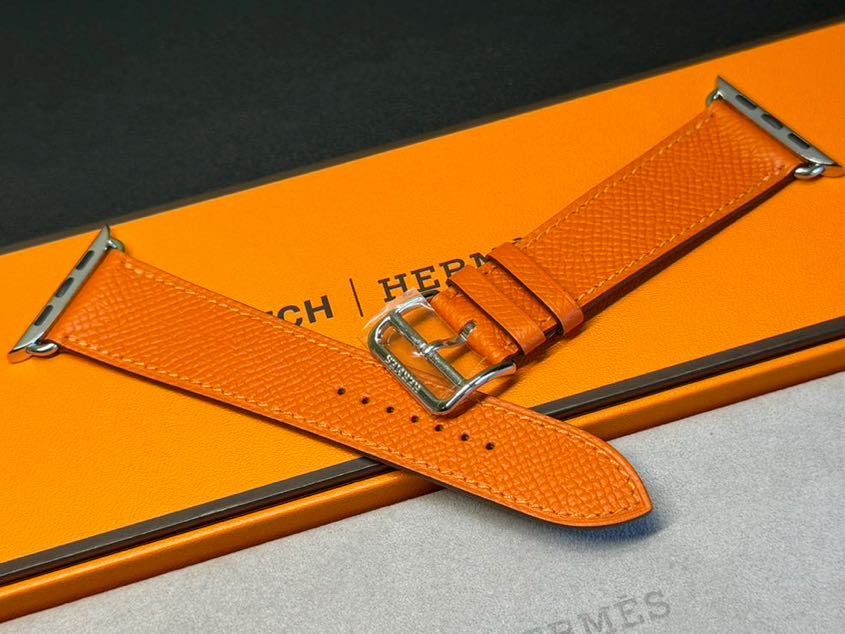 ☆即決 未使用 レア 純正 Apple Watch Hermes 45mm 44mm ヴォー エプソン フー シンプル トゥール レザー エルメス  アップルウォッチ 106