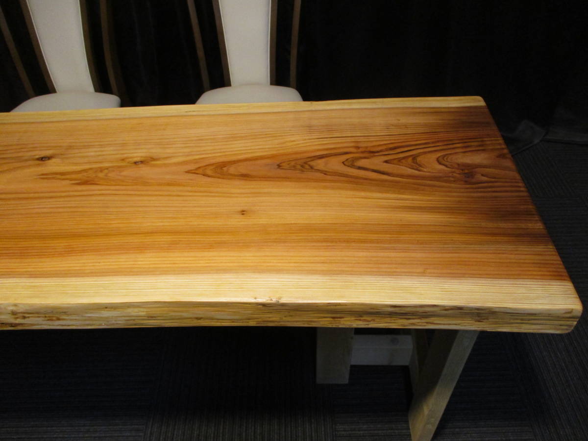 F061　杉　一枚板　テーブル　ローテーブル　　カウンター　棚　椅子　ダイニングテーブル　座卓　天板　無垢一枚板_画像3