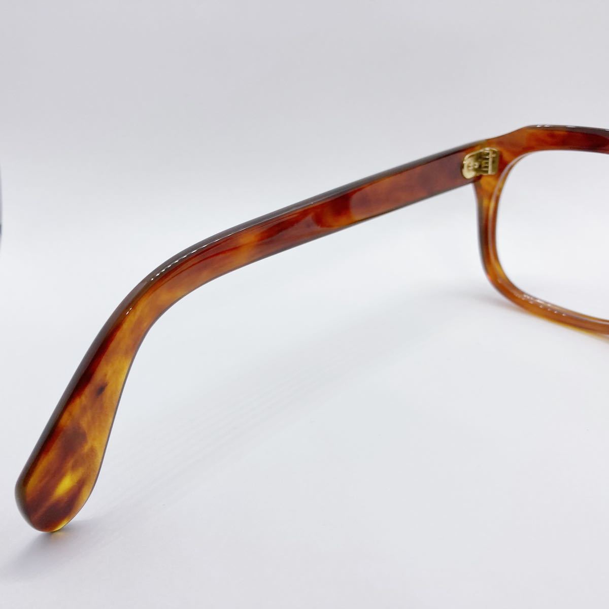 本鼈甲 18K 18金 90年代 メガネ ウェリントン デッドストック ヴィンテージ 日本製 国産 クラウンパント Vintage 眼鏡 フレーム フランス_画像9