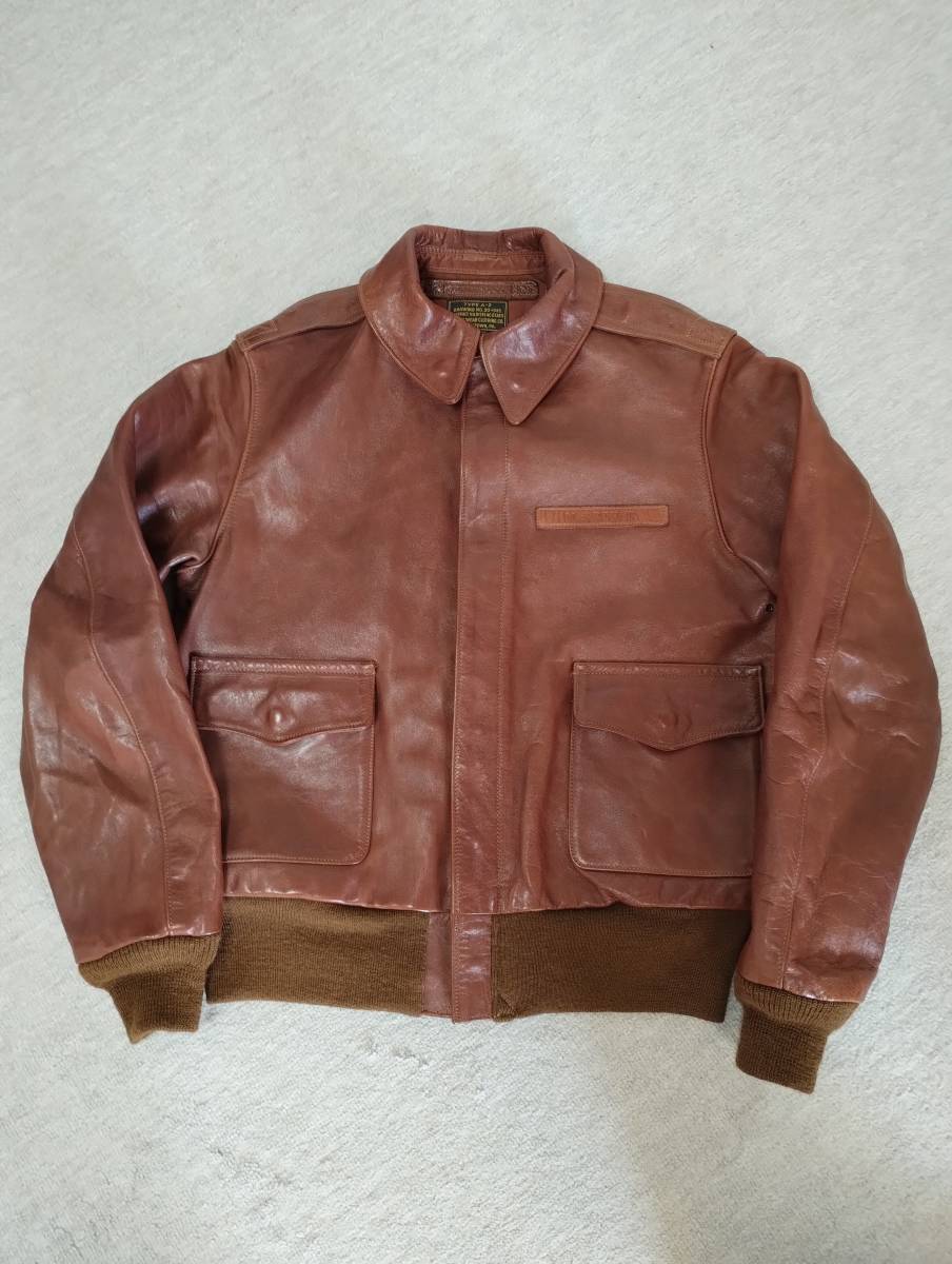 新品】 38 ジャケット レザー A2 モデル マッカーサー 限定