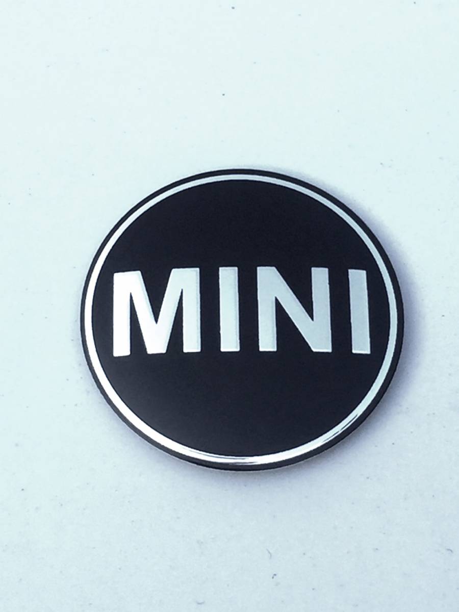 ■43㎜×5枚セット!! BMW MINI エンブレム フロント ボンネット リア トランク 補修用 リペア 簡単取付け 湾曲加工済み 裏面両面テープ付き_エンブレム中心部の販売になります。