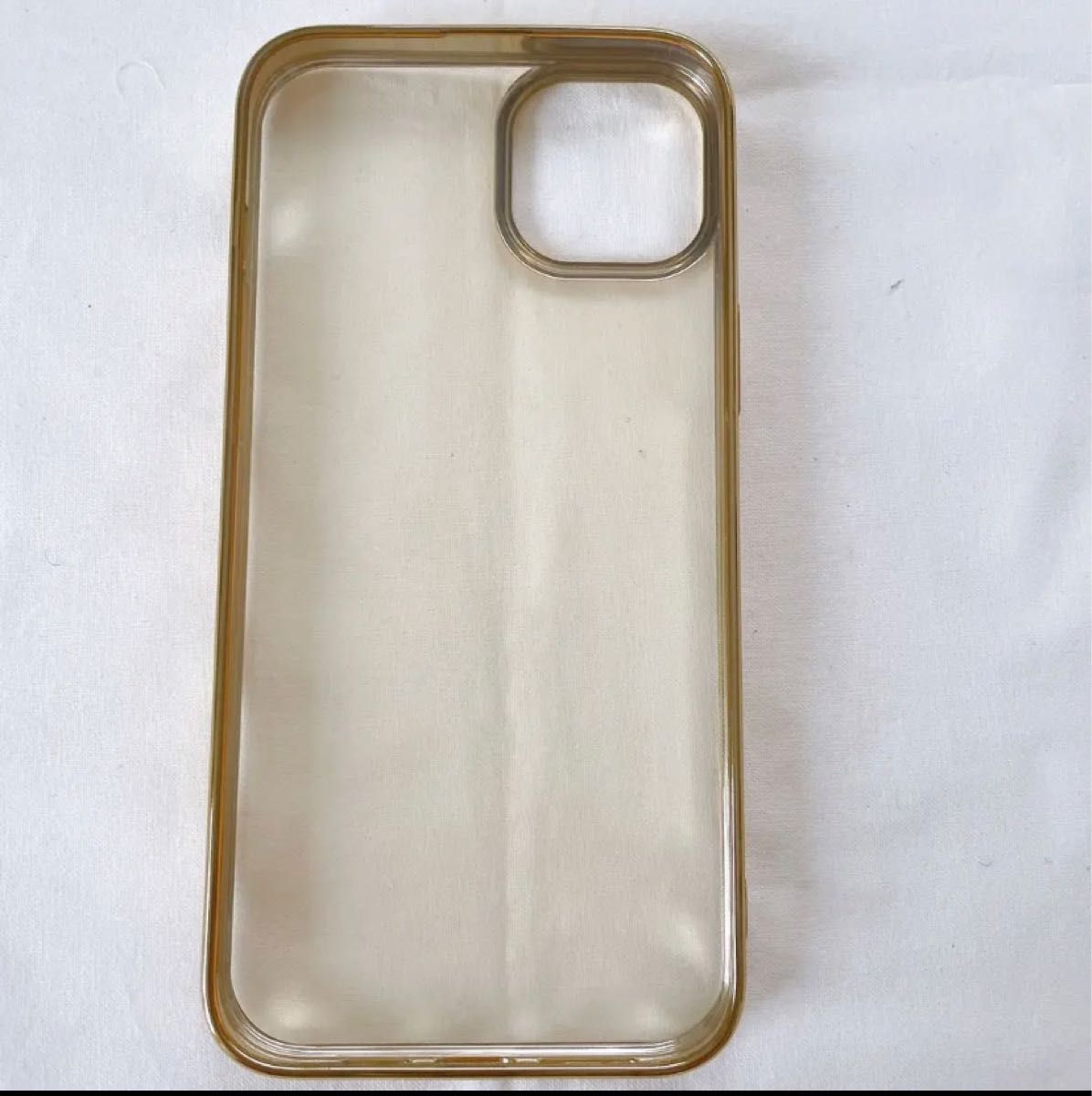 iPhone14pro ケース  iPhoneケース バンパー ゴールド クリア 透明 シンプル おしゃれ
