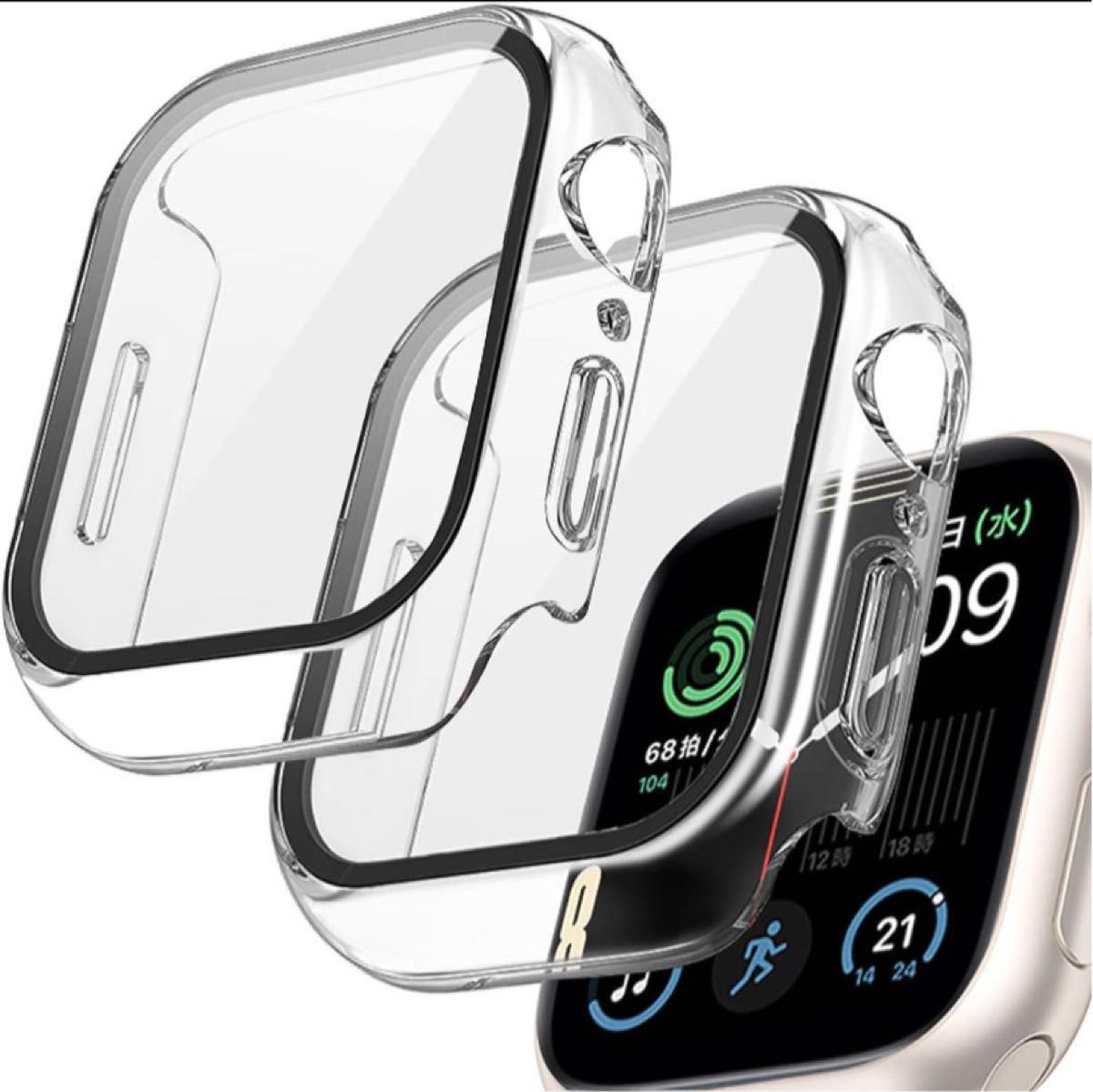 アップルウォッチカバー クリア　2個セット  Apple Watch ソフトケース カバー ケース 透明