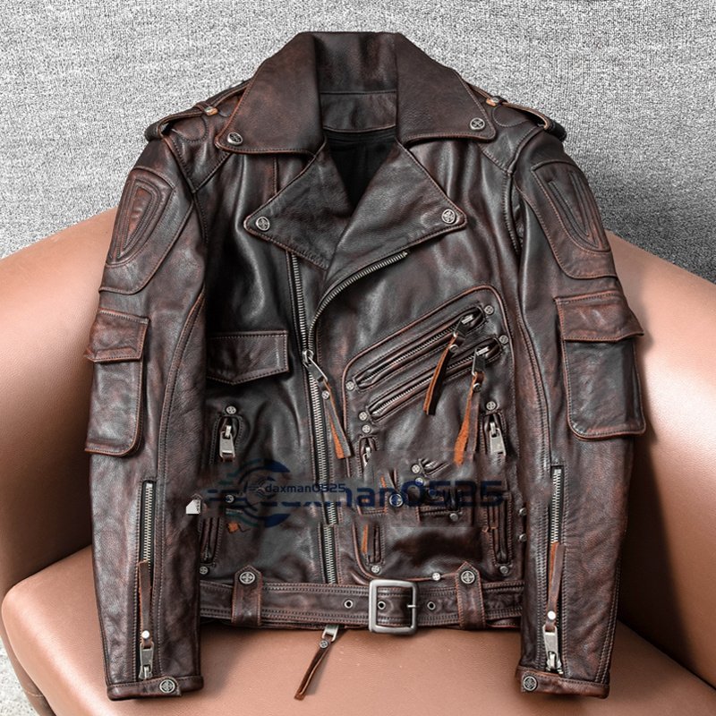 メンズ 革ジャン ライダース 牛革 レザージャケット ハーレー バイクウエア ブルゾン オートバイ 本革 S~6XL XLサイズ以上