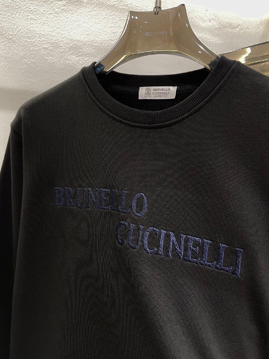 ギフト】 Brunello メンズ パーカ 丸首 長袖 文字ロゴ M-2XL サイズ