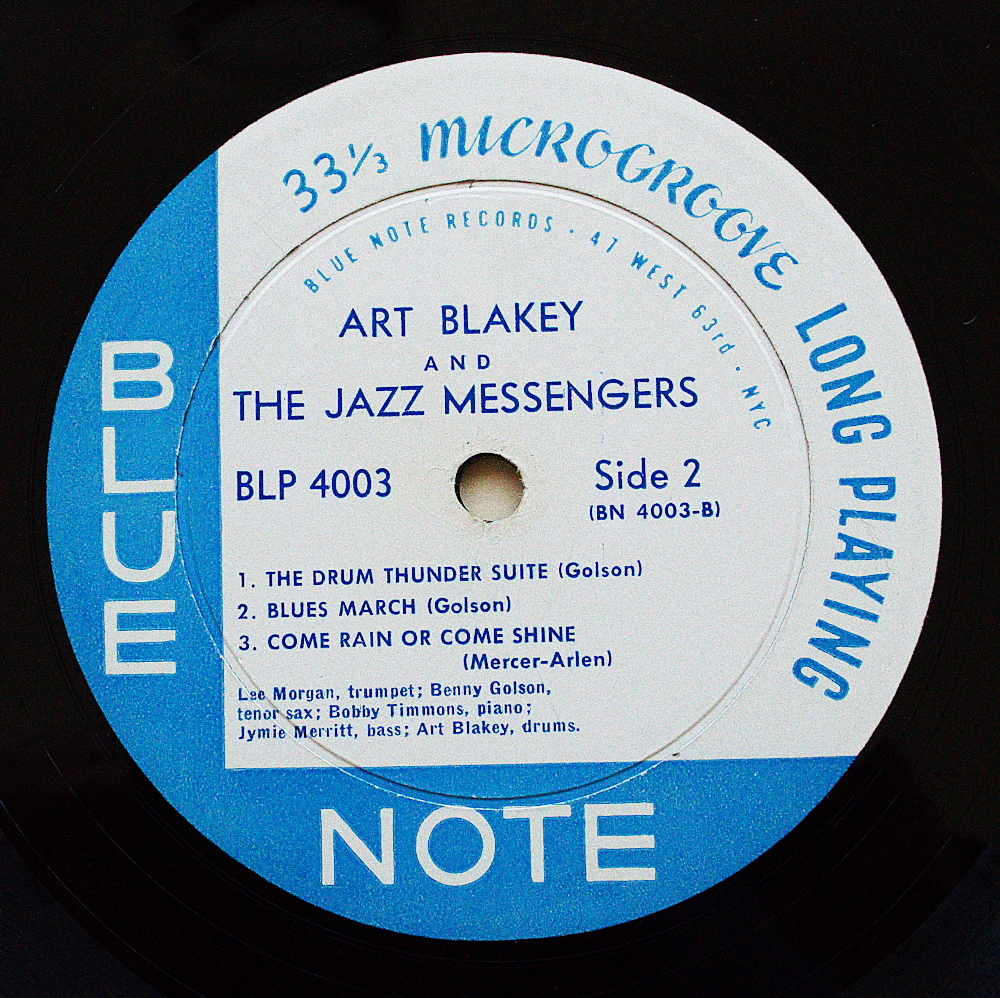 ★ ART BLAKEY & THE JAZZ MESSENGERS ・MOANIN' /　47 west 63rd　BLUE NOTE　BLP4003　深溝 　RVG刻印 　耳マーク 　中古品　★_画像6