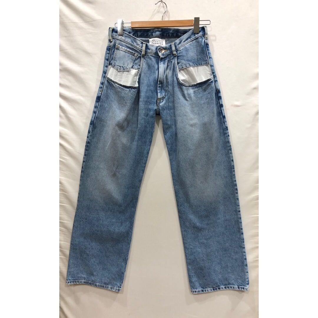 【Maison Margiela】ストレートジーンズ コントラストポケット付き メゾンマルジェラ 40サイズ IDG デニムパンツ S51LA0052 ts202310_画像1