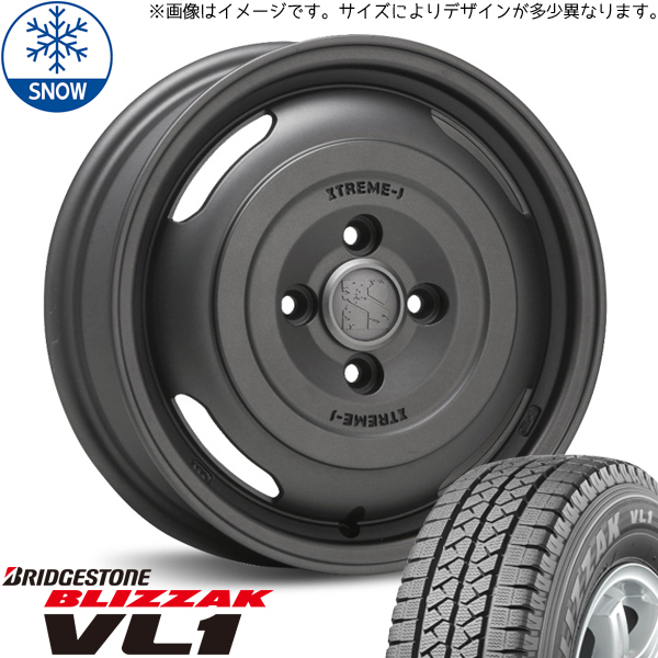 新品 サクシード 155/80R14 14インチ 88/86 BS BLIZZAK VL1(VL10) MLJ XTREME-J JOURNEY スタッドレス タイヤ ホイール セット 4本_画像1