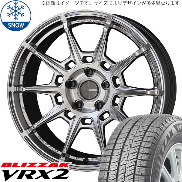 新品 クロスオーバー J50 NJ50 225/55R18 18インチ BS BLIZZAK VRX2 ガレルナ レフィーノ スタッドレス タイヤ ホイール セット 4本_画像1