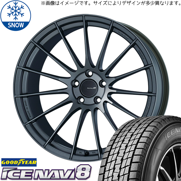 新品 スカイラインGT-R R33 R34 245/40R18 ICENAVI 8 ENKEI RS05RR 18インチ 9.5J +22 5/114.3 スタッドレス タイヤ ホイール セット 4本_画像1