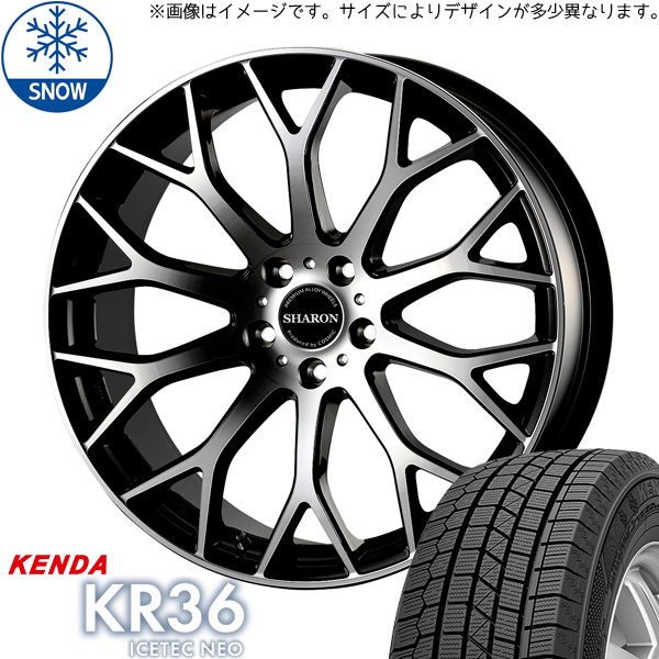 新品 クロスオーバー J50 NJ50 225/55R18 KENDA KR36 シャロン 18インチ 8.0J +42 5/114.3 スタッドレス タイヤ ホイール セット 4本