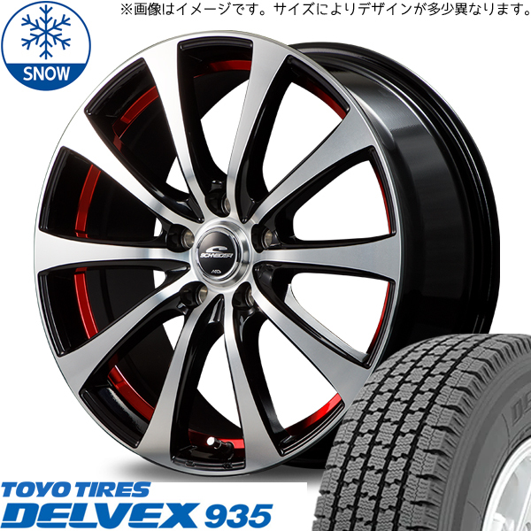 新品 ハイゼット エブリィ 145R12 6PR TOYO デルベックス 935 RX-01 12インチ 3.5J +45 4/100 スタッドレス タイヤ ホイール セット 4本_画像1