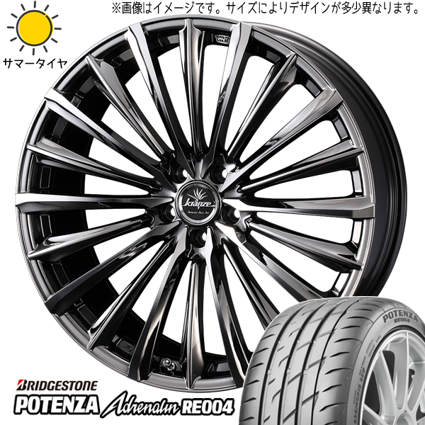 新品 レガシィB4 225/45R18 ブリヂストン ポテンザ RE004 クレンツェ 225EVO 18インチ 7.5J +48 5/100 サマータイヤ ホイール 4本SET_画像1