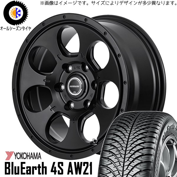 新品 タント NBOX サクラ 155/65R14 Y/H AW21 マッドエージェント 14インチ 4.5J +45 4/100 オールシーズンタイヤ ホイール 4本SET_画像1