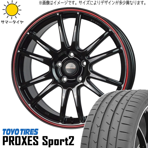 新品 クラウン CX-3 225/45R18 TOYO PROXESスポーツ2 クロススピード CR6 18インチ 8.0J +45 5/114.3 サマータイヤ ホイール 4本SET_画像1