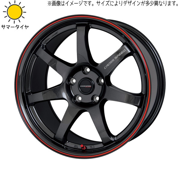 新品 ランサーエボリューション 245/40R18 輸入タイヤ クロススピード CR7 18インチ 8.5J +38 5/114.3 サマータイヤ ホイール 4本SET_画像1