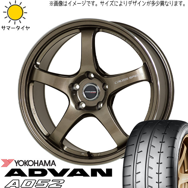 新品 ランサーエボリューション 245/40R18 Y/H ADVAN A052 クロススピード CR5 18インチ 9.5J +35 5/114.3 サマータイヤ ホイール 4本SET_画像1