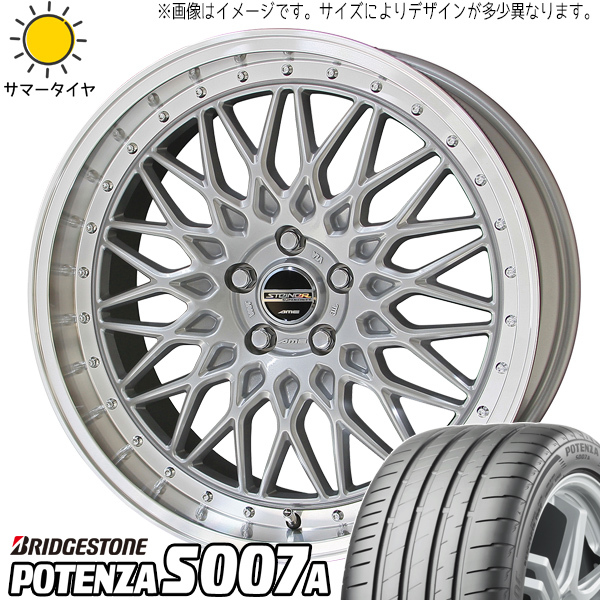 新品 86 プリウス BRZ 225/40R18 BS ポテンザ S007A シュタイナー FTX 18インチ 7.5J +48 5/100 サマータイヤ ホイール 4本SET