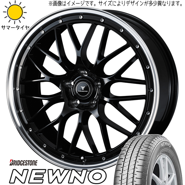 新品 プリウスα 215/45R18 ブリヂストン ニューノ ノヴァリス アセット M1 18インチ 8.0J +42 5/114.3 サマータイヤ ホイール 4本SET_画像1