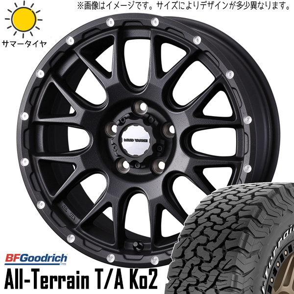 新品 ジムニーシエラ 225/75R16 16インチ BFグッドリッチ KO2 マッドヴァンス 08 6.0J -5 5/139.7 サマータイヤ ホイール 4本SET_画像1