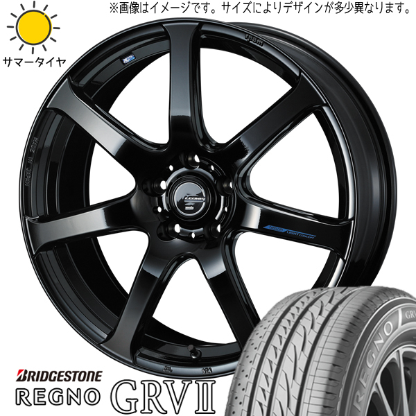 新品 エルグランド CX8 245/45R19 BS REGNO GR-V2 レオニス ナヴィア07 19インチ 8.0J +45 5/114.3 サマータイヤ ホイール 4本SET_画像1