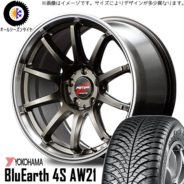 新品 クロスオーバー J50 NJ50 225/55R18 Y/H AW21 RMP RACING R10 18インチ 8.0J +45 5/114.3 オールシーズンタイヤ ホイール 4本SET_画像1