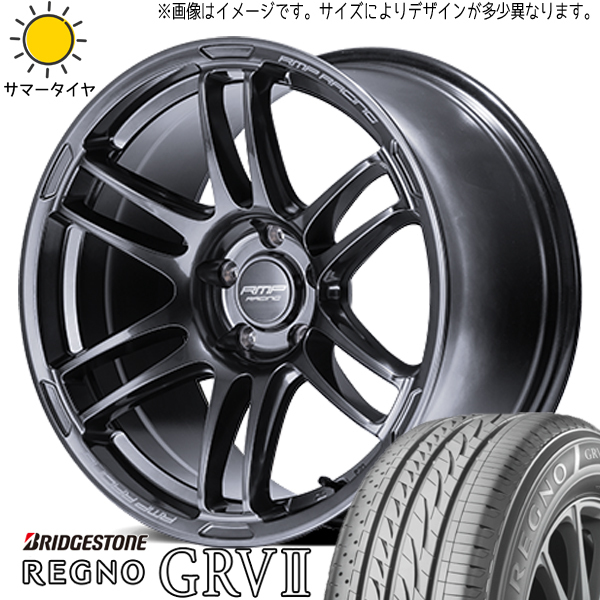 新品 エスティマ クラウン 215/55R17 BS レグノ GR-V2 RMP RACING R26 17インチ 7.5J +48 5/114.3 サマータイヤ ホイール 4本SET_画像1