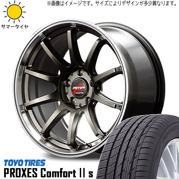 新品 86 プリウス レガシィ BRZ 215/45R17 TOYO PROXES C2S RMP RACING R10 17インチ 7.0J +47 5/100 サマータイヤ ホイール 4本SET_画像1