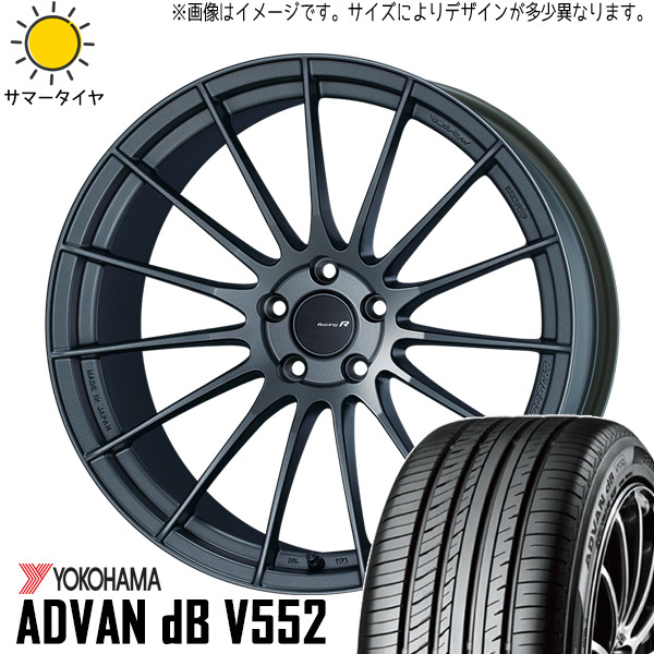 新品 ランサーエボリューション 245/40R18 Y/H ADVAN db V552 エンケイ RS05RR 18インチ 9.5J +35 5/114.3 サマータイヤ ホイール 4本SET_画像1